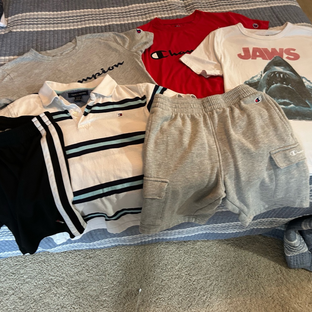 Champion and Tommy Hilfiger short and tops lot